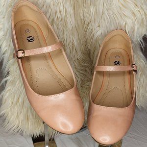 Pink Flat Baby Doll Shoes